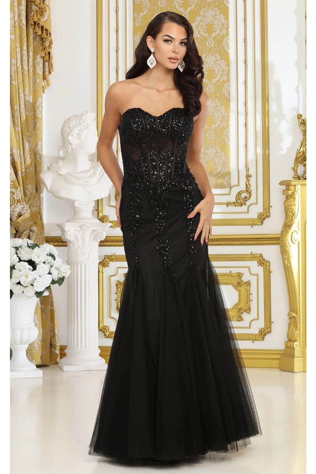 Corset Mermaid Strapless Special Occasion Gown