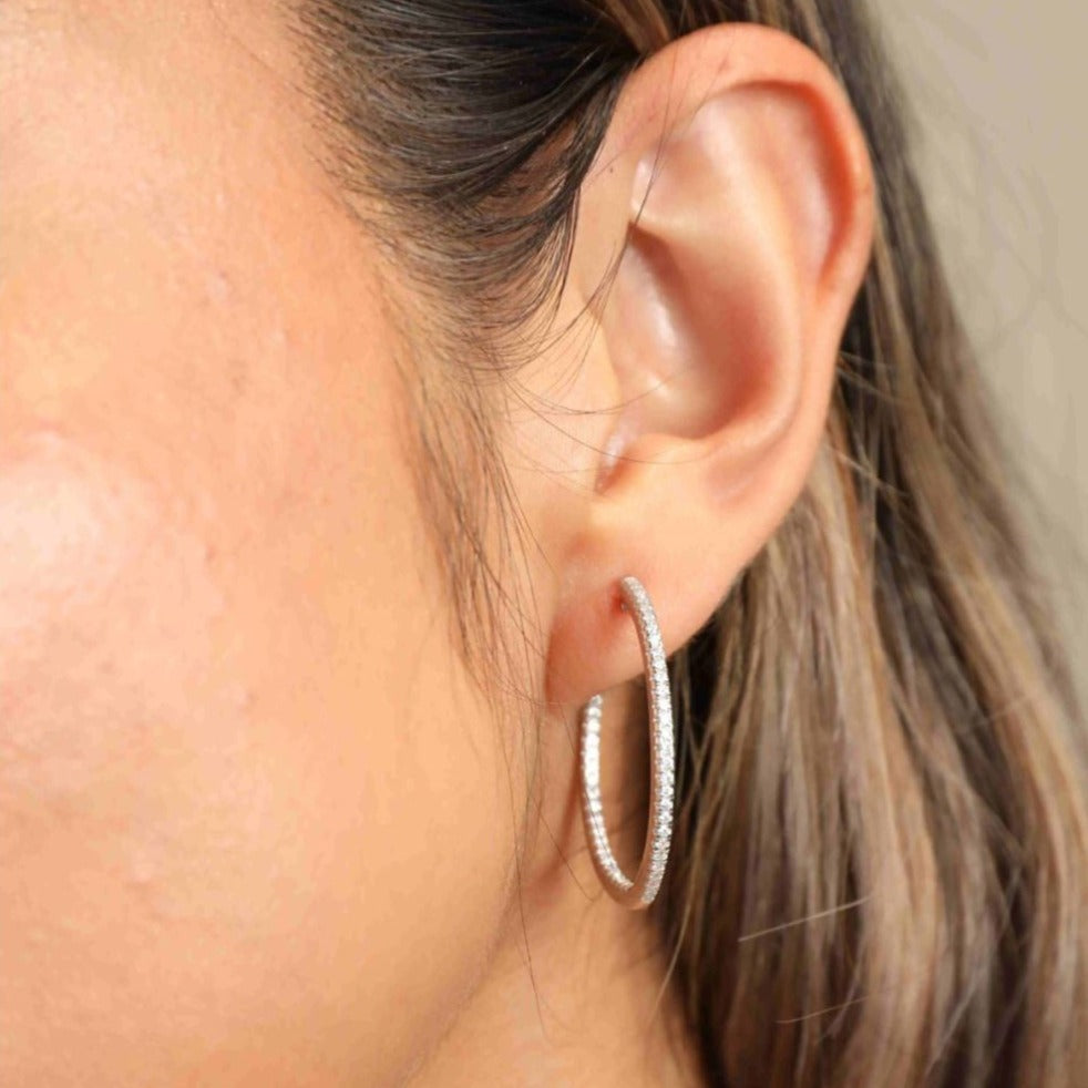 Infinite Shimmer Pavé Hoop Earring