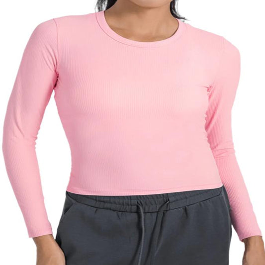 Round Neck Long Sleeve Sports Top