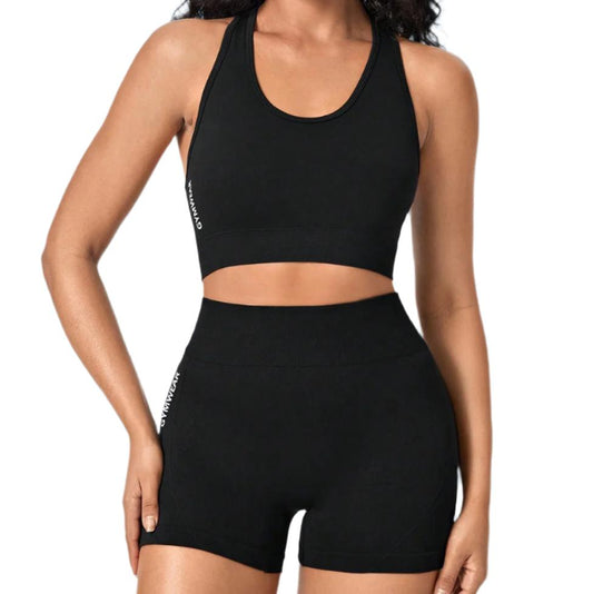 Cropped Sports Tank & Shorts Set