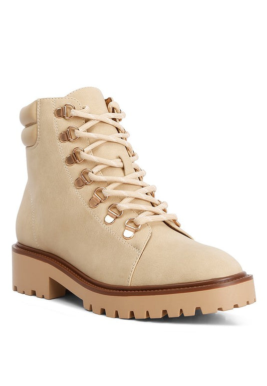 Soft Lace-Up Combat Boots