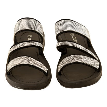 Rhinestone Strap Sandals