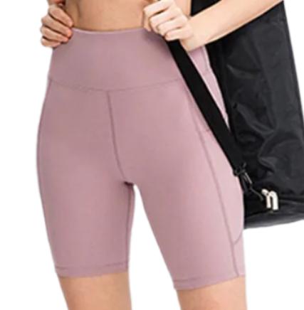 Wide Waistband Sports Shorts with Pockets