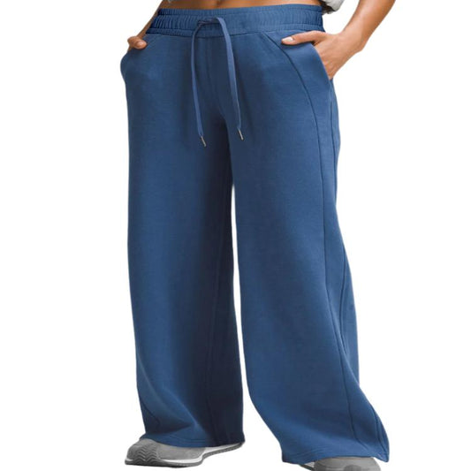 Drawstring Wide Leg Active Pants