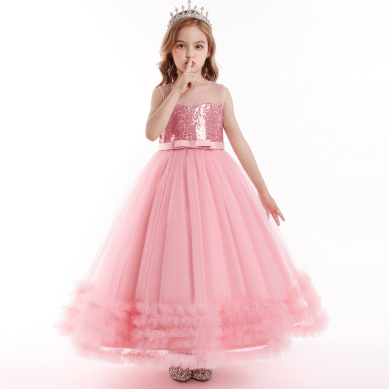 Girl’s Sequin Dress with Ruffles