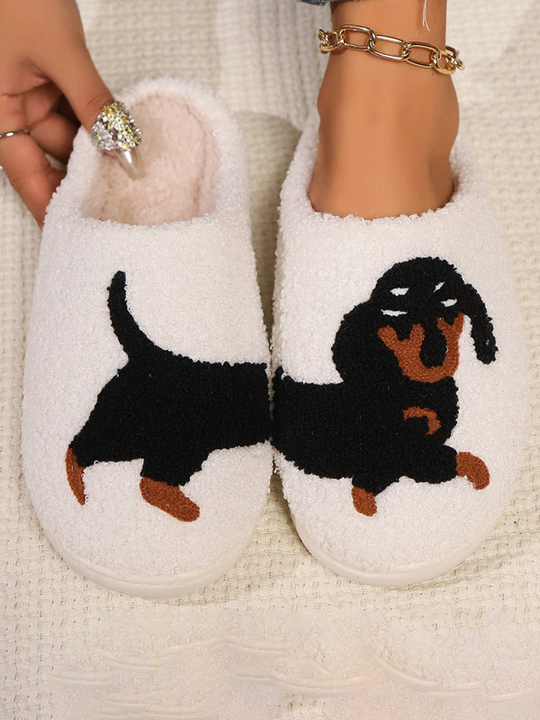 Halloween Pattern Home Plush Slippers