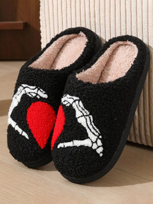 Halloween Pattern Home Plush Slippers