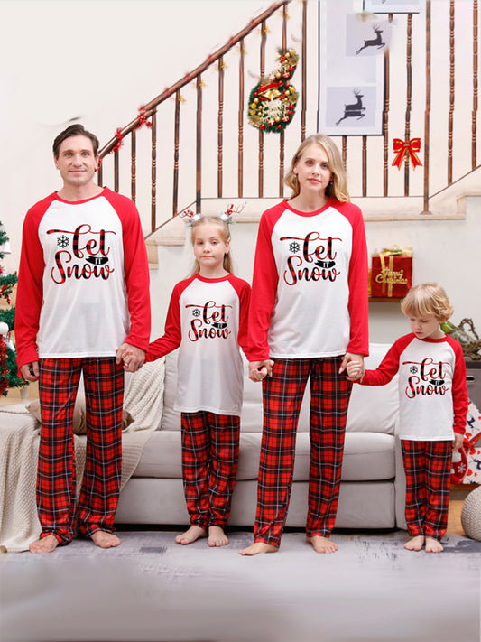 Let It Snow Parent-Child Christmas Pajama Set