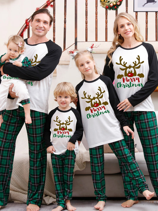 Parent-Child Christmas Print Pajama Set