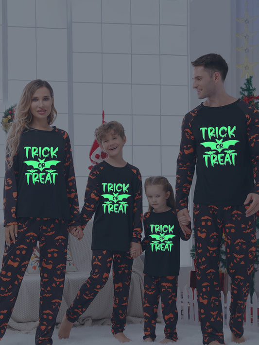 Family Halloween Ghost Print Pajama Set