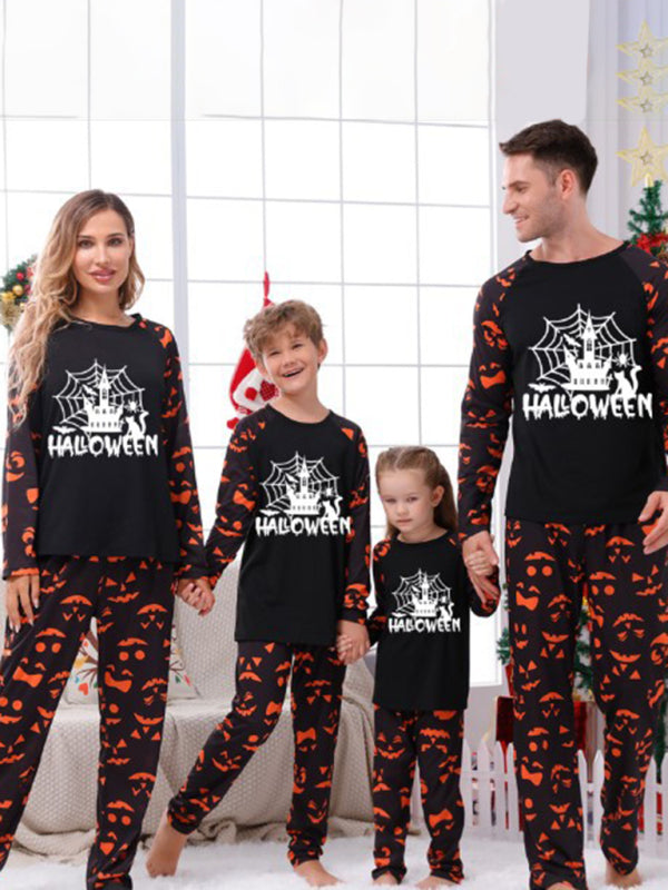 Family Halloween Ghost Print Pajama Set