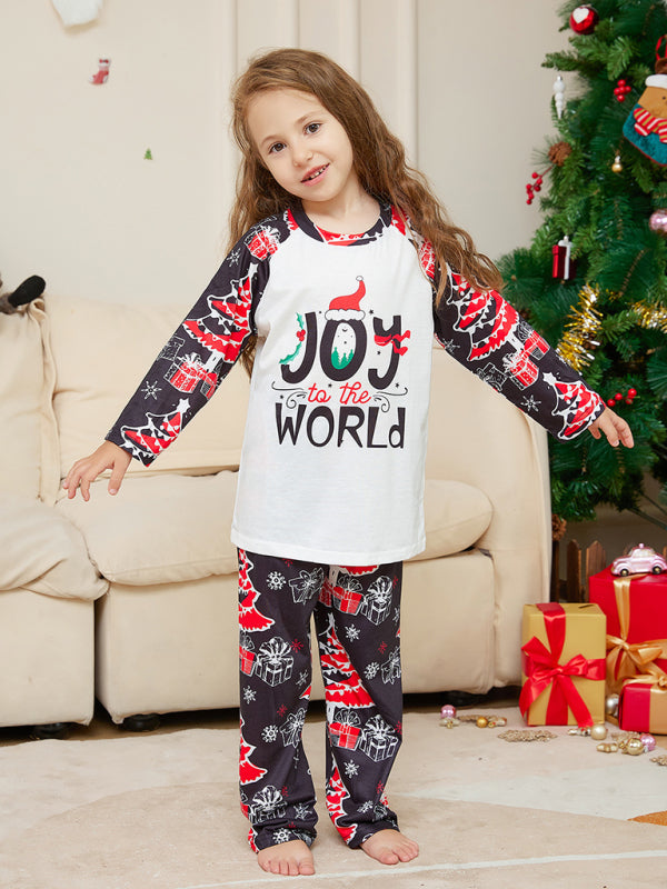 Joy To The World Christmas Parent-Child Pajama Sets