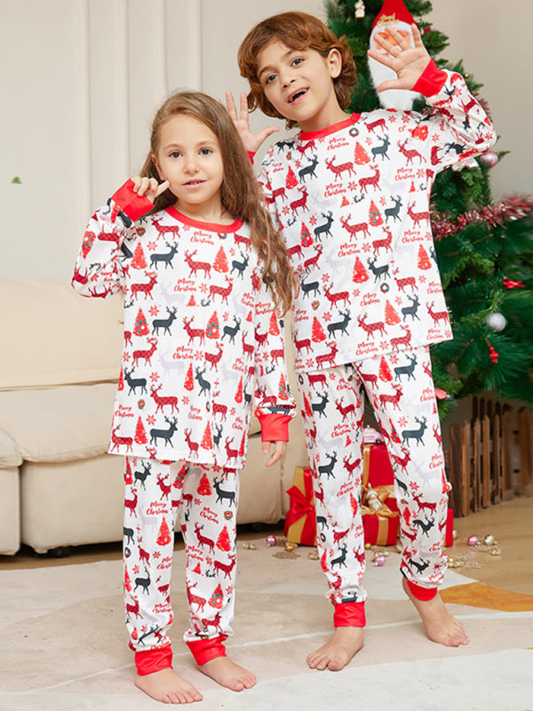 Christmas Print Parent-Child Pajama Set