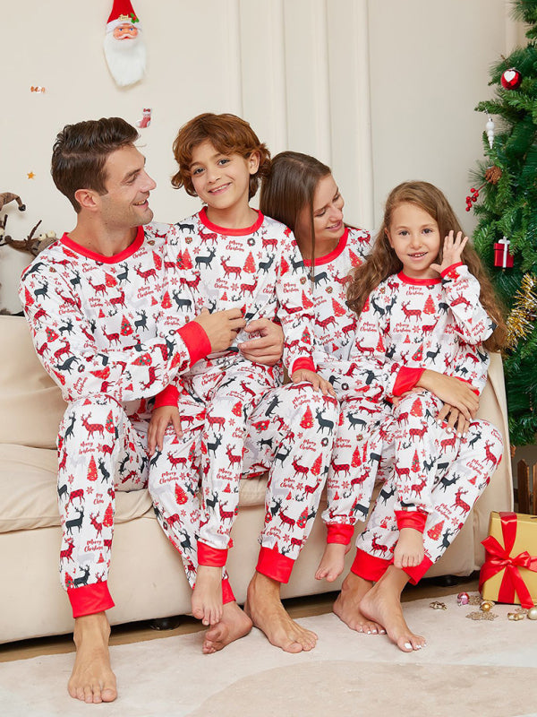 Christmas Print Parent-Child Pajama Set