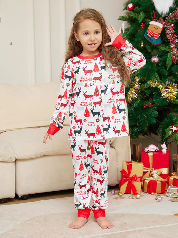 Christmas Print Parent-Child Pajama Set