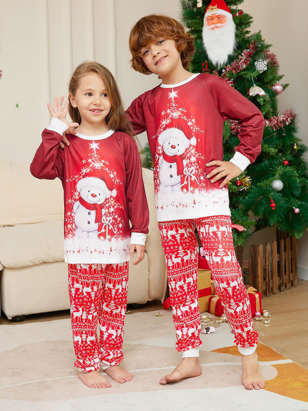 Snowman Christmas Parent-Child Pajama Set