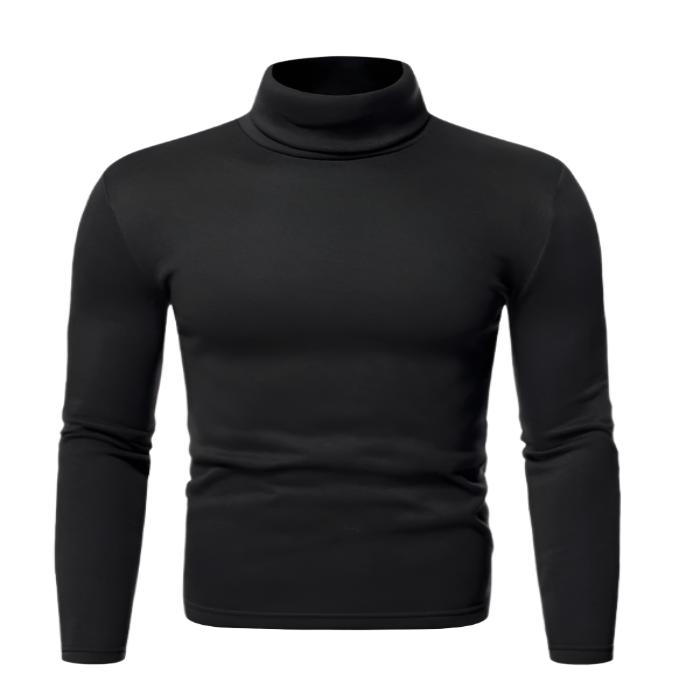 Fleece Turtleneck Knitted Long Sleeve Top