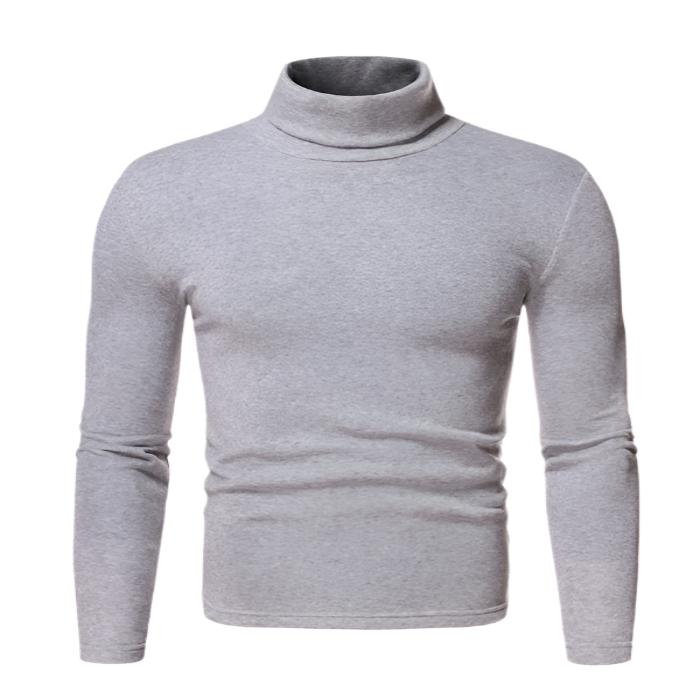 Fleece Turtleneck Knitted Long Sleeve Top