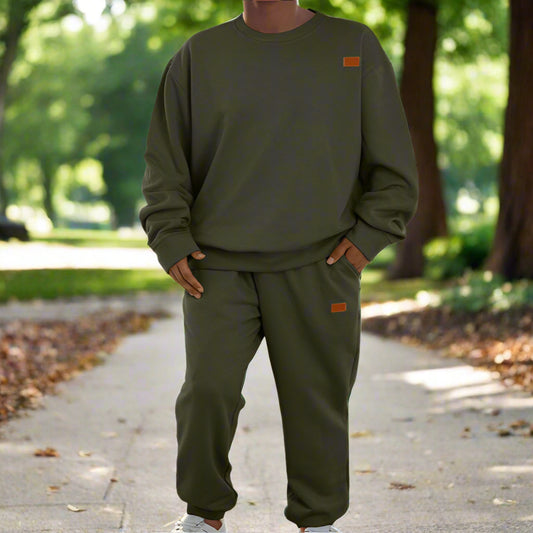 Crew Neck Sweatshirt & Sweatpant Set