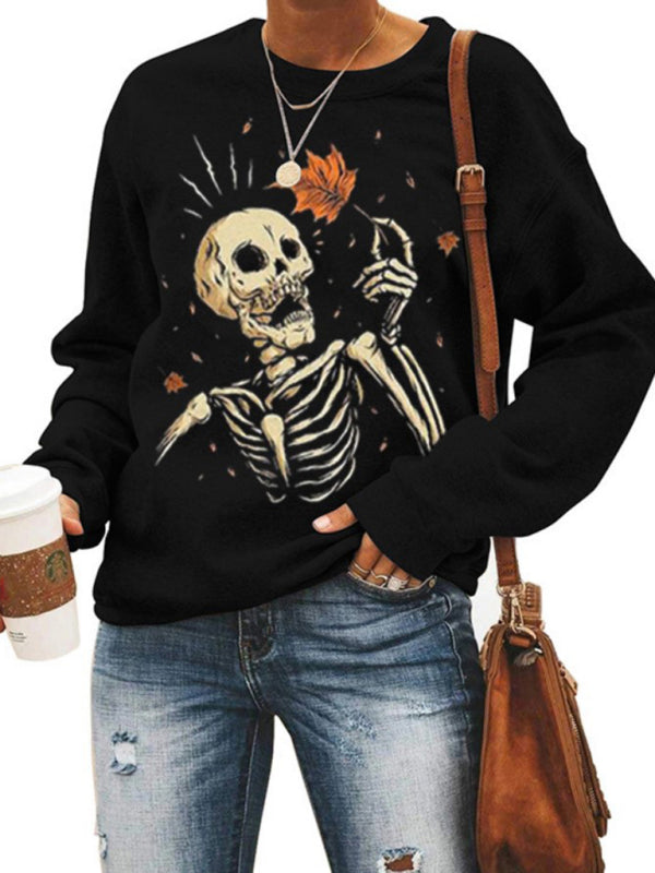 Halloween Skeleton Long Sleeve Top