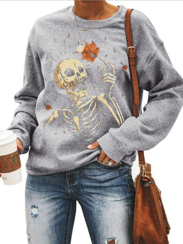 Halloween Skeleton Long Sleeve Top