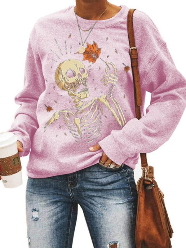 Halloween Skeleton Long Sleeve Top