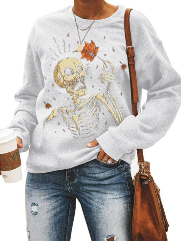 Halloween Skeleton Long Sleeve Top