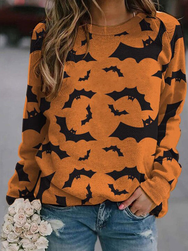 Bat Print Knit Top