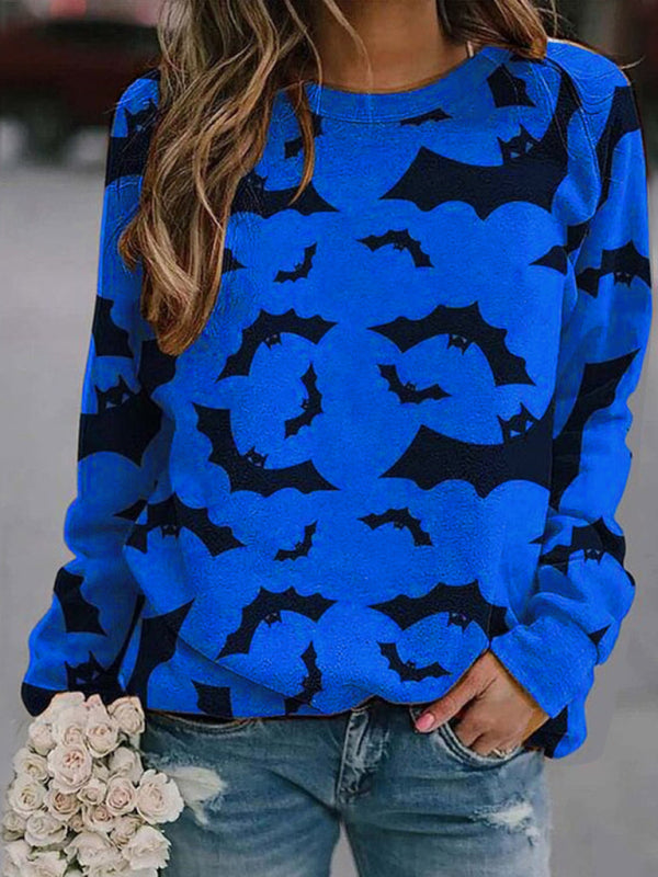 Bat Print Knit Top