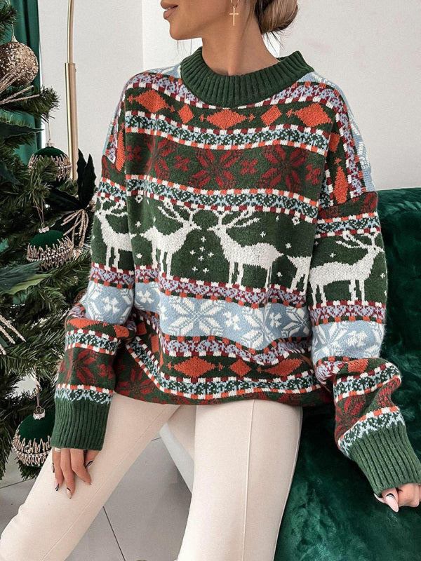 Reindeer Christmas Knit Sweater