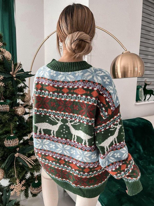 Reindeer Christmas Knit Sweater