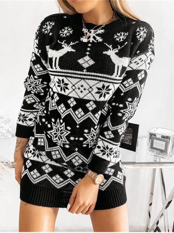 Reindeer Christmas Knit Sweater