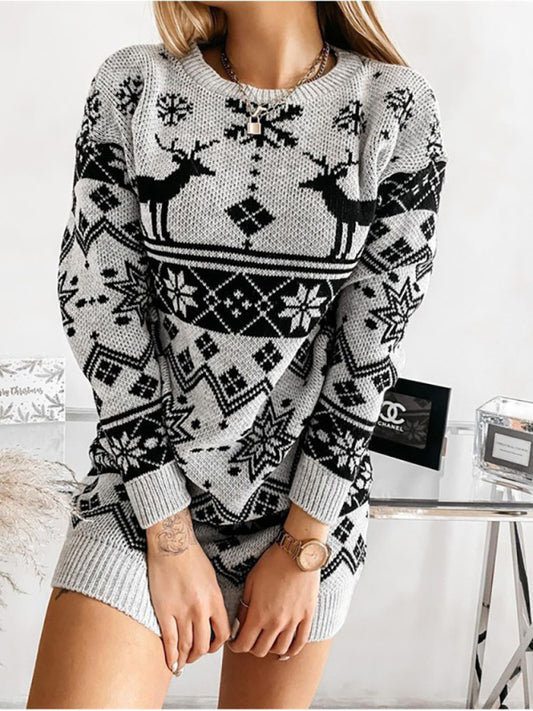 Reindeer Christmas Knit Sweater