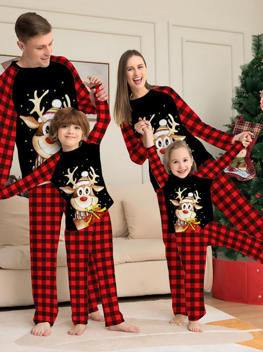 Parent-Child Reindeer Christmas Pajama Set