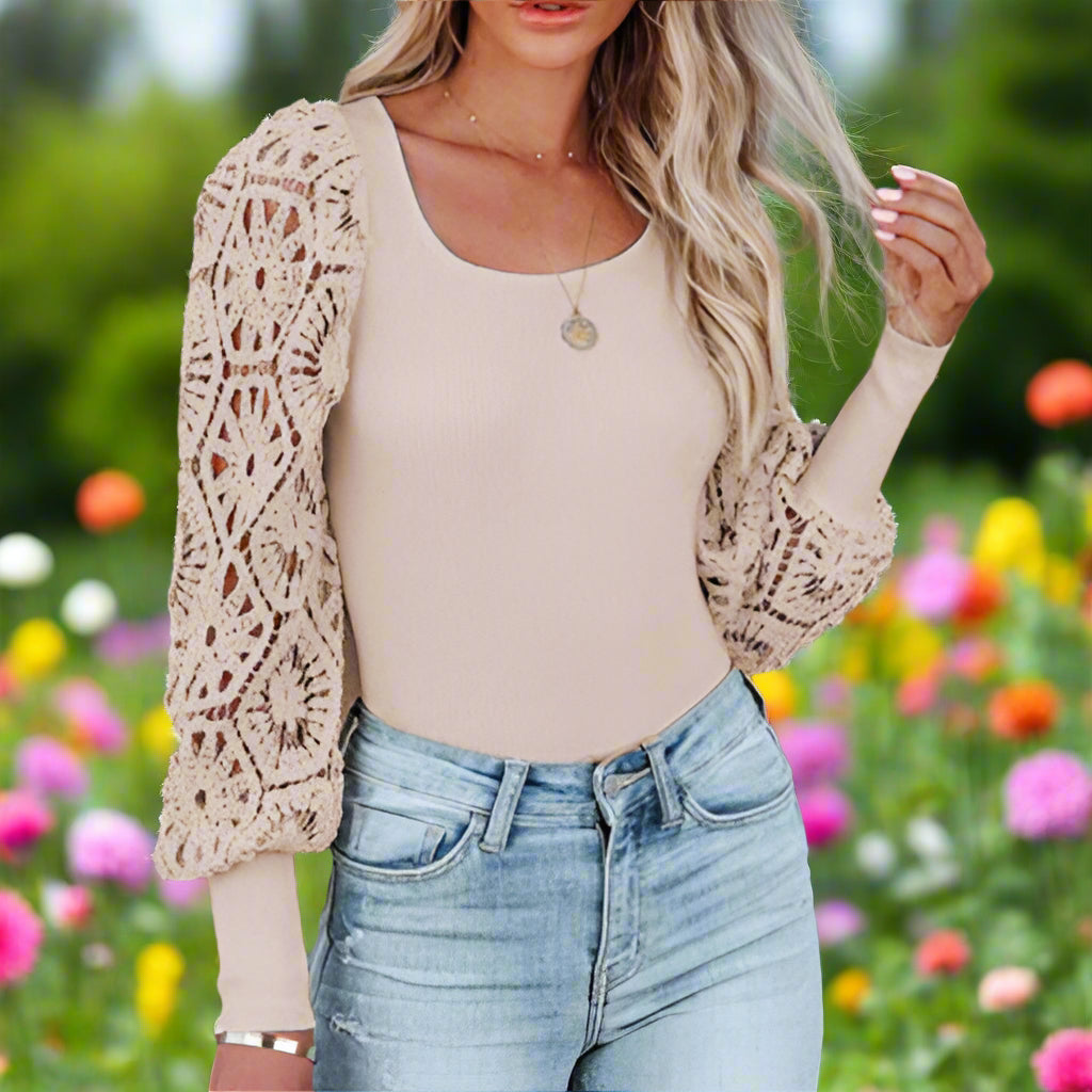 Lace Long Sleeve Top