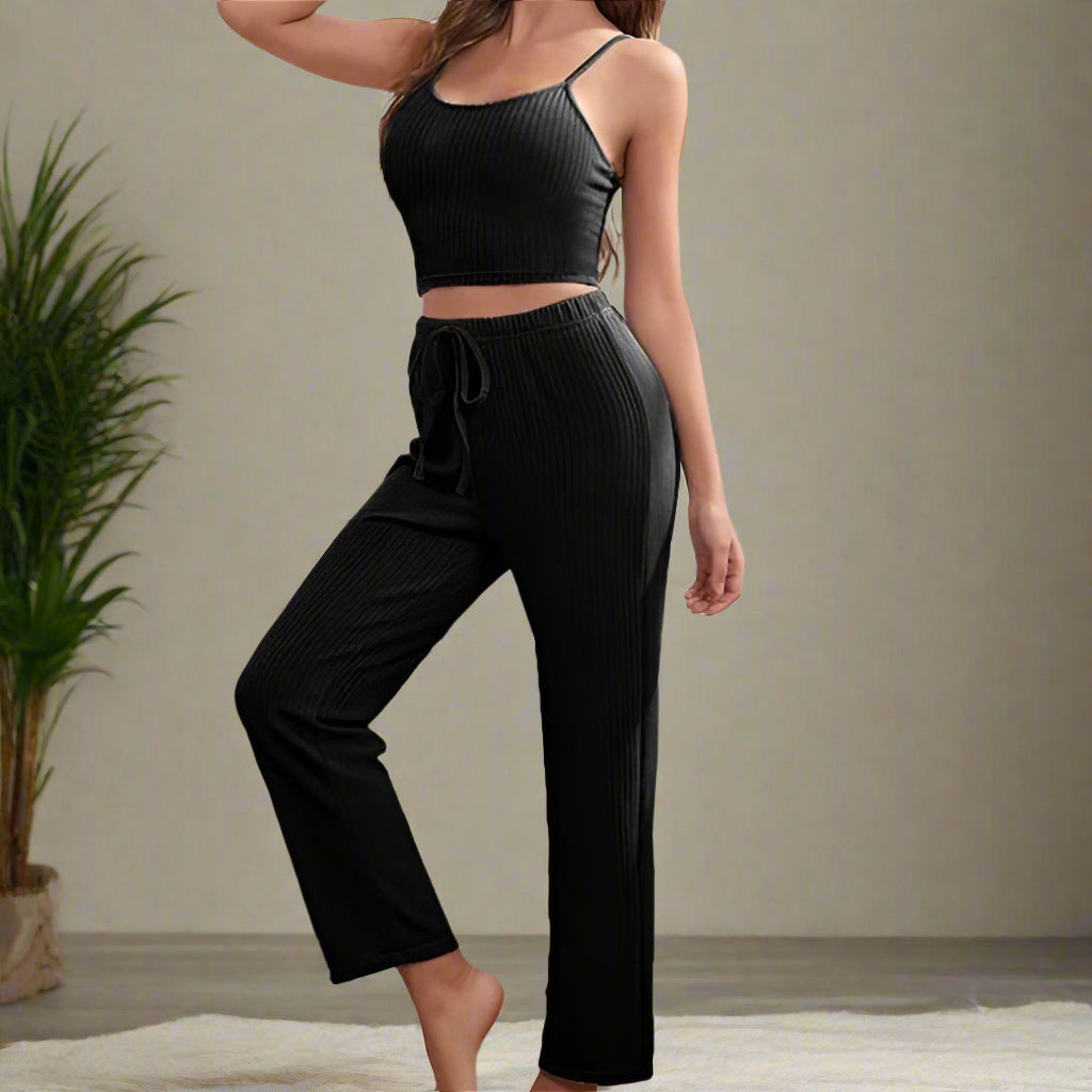 Three Piece Pajama Pant Set