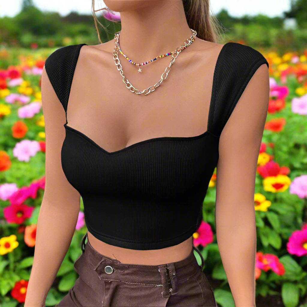 Square Neck Crop Top