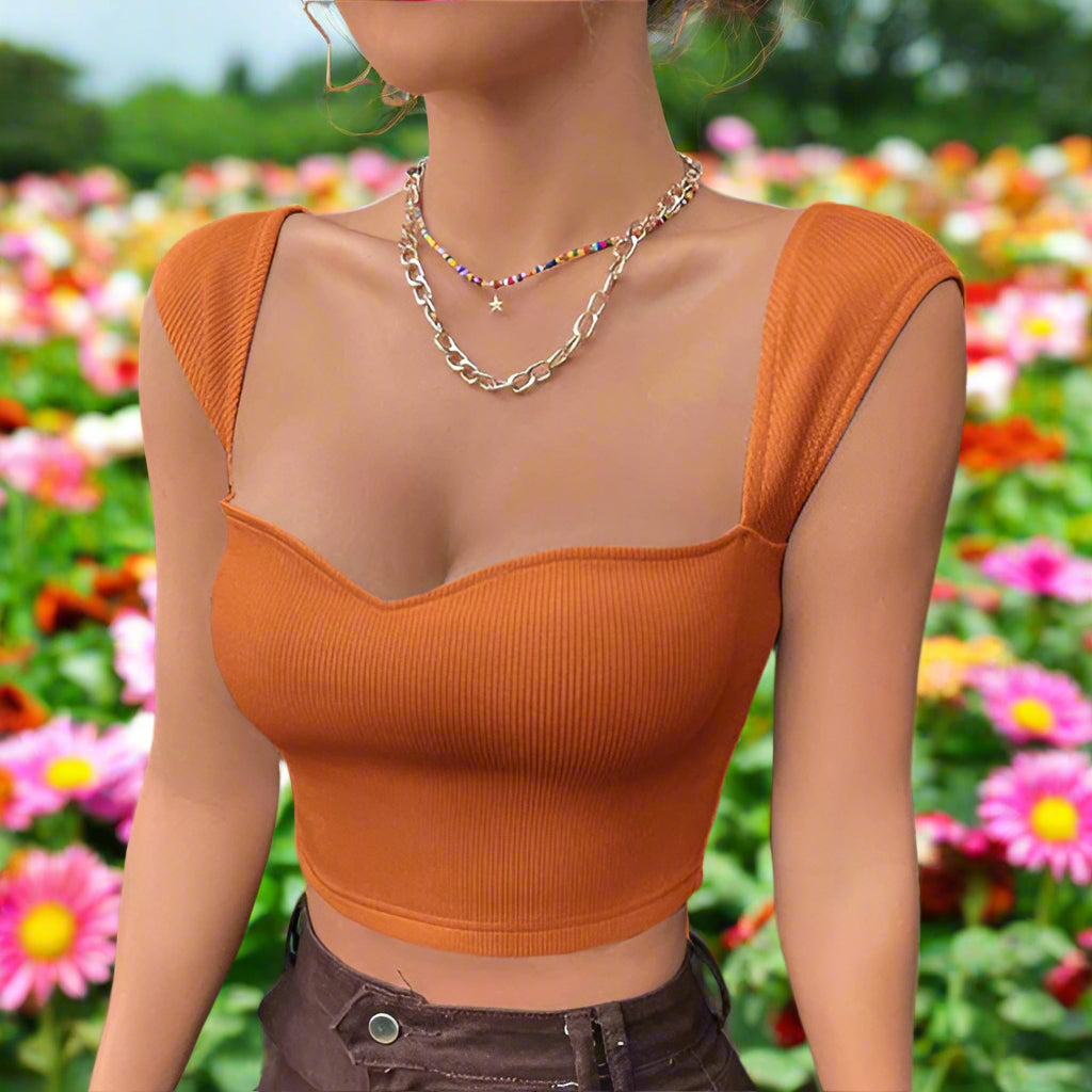 Square Neck Crop Top