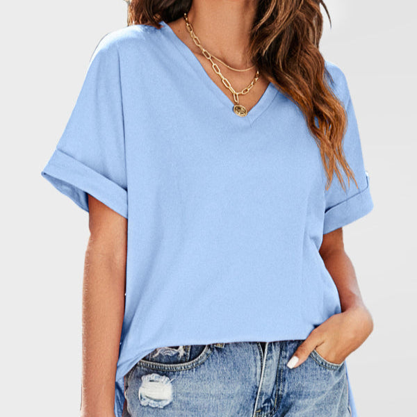 V-Neck Short Sleeve Top