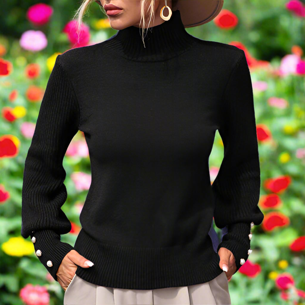 Turtleneck Puff Sleeve Sweater