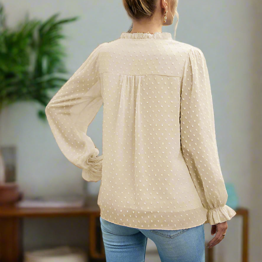 V-Neck Long Sleeve Top