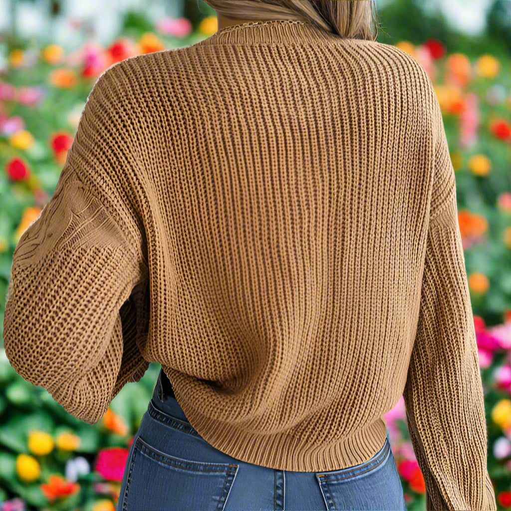 Lantern Sleeve Knit Sweater