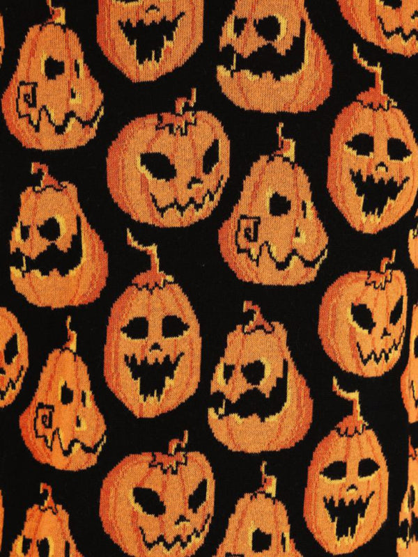 Halloween Pumpkin Print Sweater