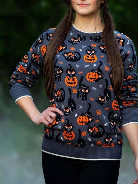 Halloween Round Neck Sweater