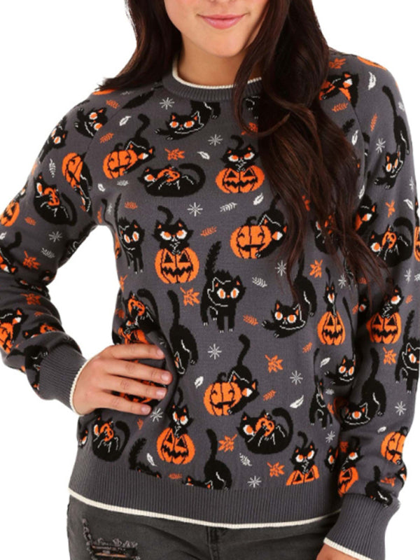 Halloween Round Neck Sweater