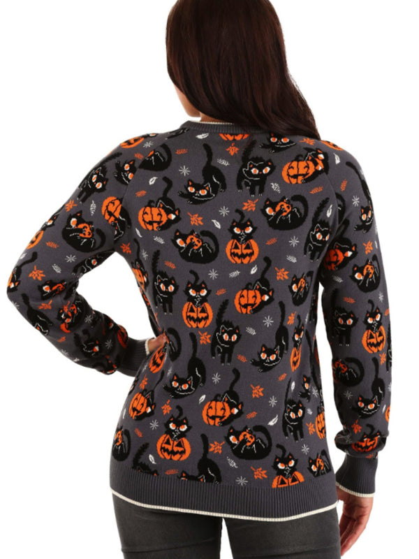 Halloween Round Neck Sweater