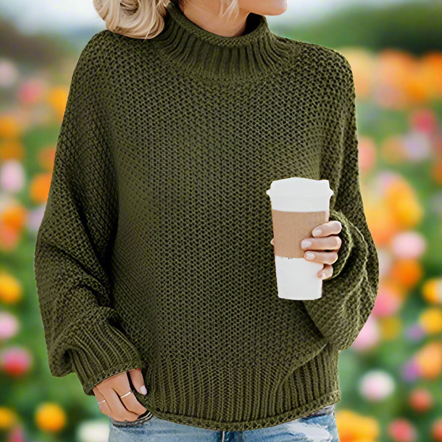 Knit Turtleneck Long Sleeve Sweater