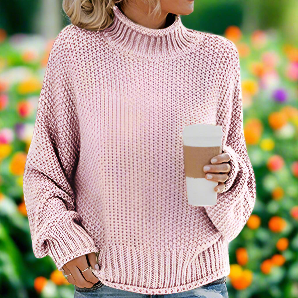 Knit Turtleneck Long Sleeve Sweater