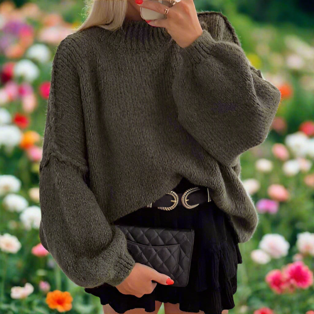 Knit Long Sleeve Loose Sweater