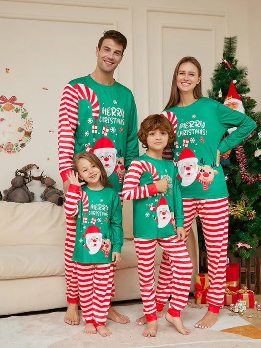 Santa Claus Print Parent Christmas Pajamas Set